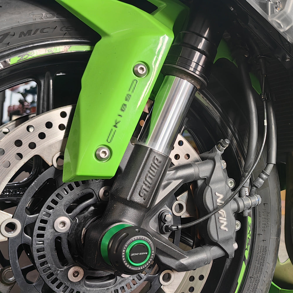ZX6R Front Fork Slider 2024 2025 | ZX6R Wheel Axle Frame Slider 2025 ZX6R Accessories